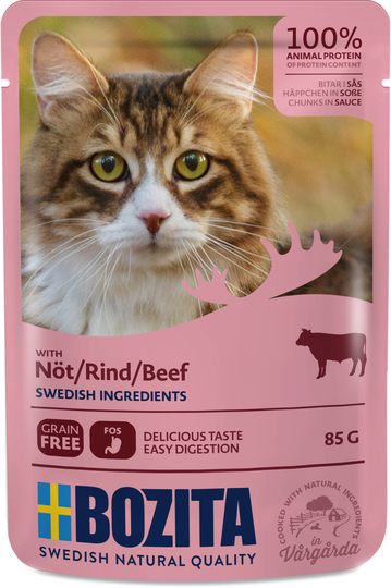 Bozita Bitar i sås med nötkött 85g