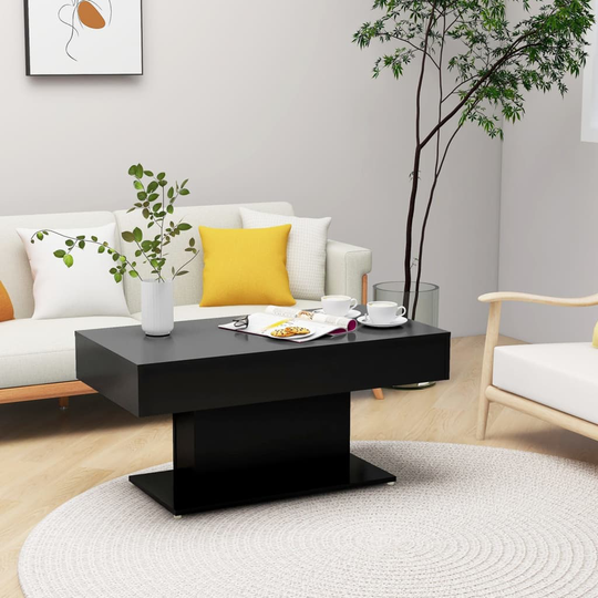 vidaXL Soffbord svart 96x50x45 cm spånskiva