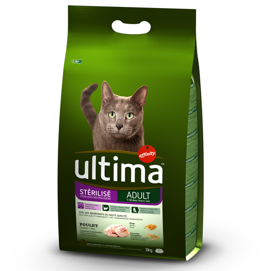 Ultima Cat Sterilized Chicken & Barley - Ekonomipack: 2 x 3 kg