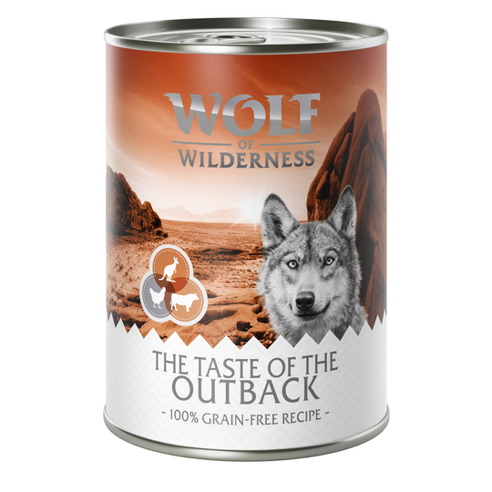 Ekonomipack: Wolf of Wilderness The Taste Of 12 x 400 g The Taste Of The Outback