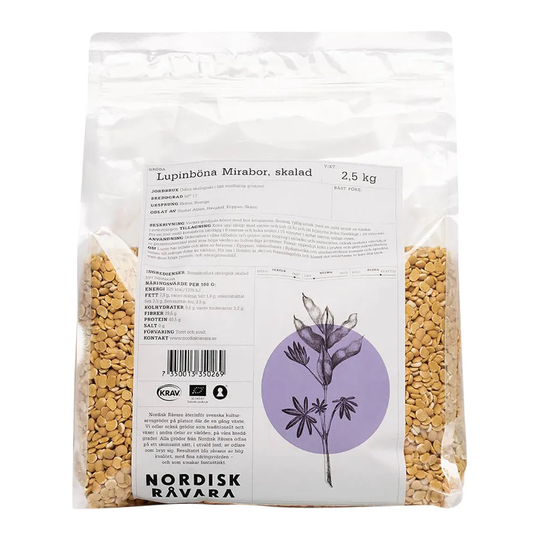 Nordisk Råvara Lupinböna Mirabor Skalad, 2,5 kg ekologisk
