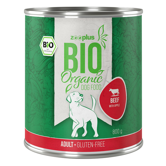 zooplus Bio Adult Nötkött med äpple - 6 x 800 g