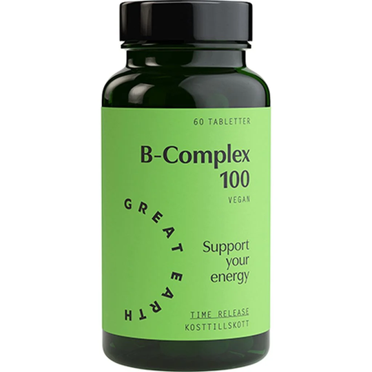 Great Earth B-Complex 100mg 60 tabletter