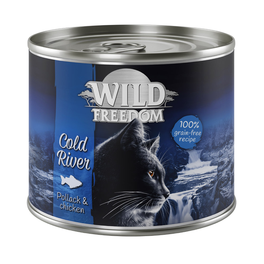 5 + 1 på köpet! Wild Freedom våtfoder 6 x 200 / 400 g - Cold River - Pollock & Chicken 6 x 200 g
