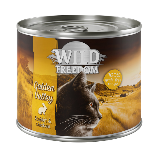 5 + 1 på köpet! Wild Freedom våtfoder 6 x 200 / 400 g - Golden Valley - Rabbit & Chicken 6 x 200 g