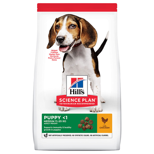 Ekonomipack: 2 x Hill's Science Plan hundfoder - Puppy Medium Chicken (2 x 14 kg)