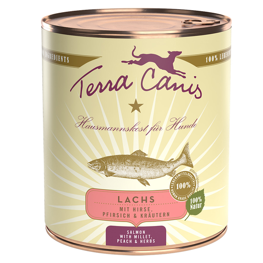 Terra Canis 6 x 800 g - Lax med hirs, persika & örter