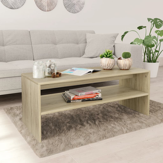 vidaXL Soffbord sonoma-ek 100x40x40 cm spånskiva