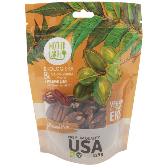 Mother Earth Pekannötter, 125g ekologisk