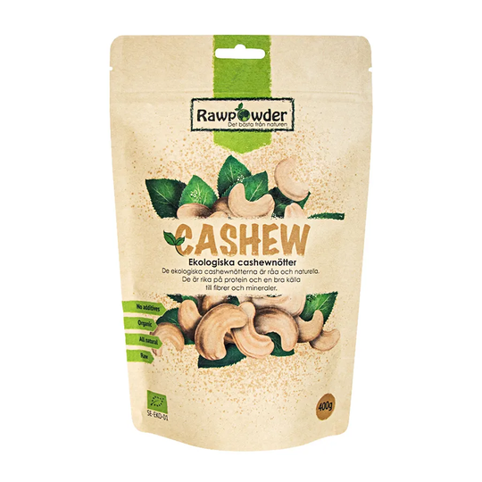 Rawpowder Cashew hela, 400g ekologisk