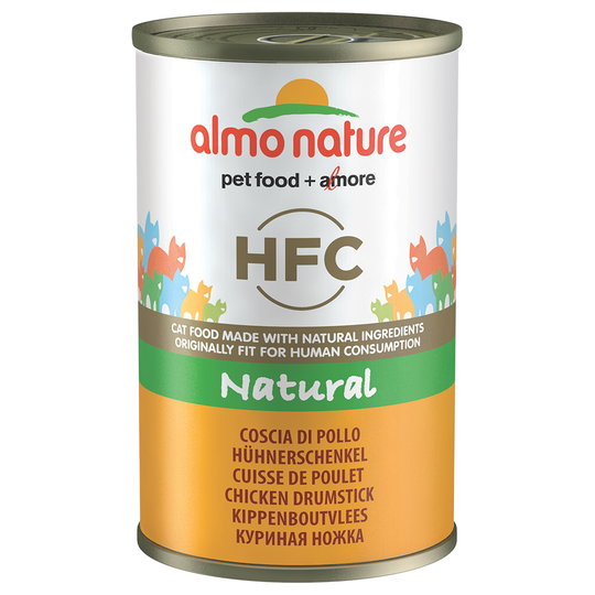 Blandade provpack: Almo Nature torr- och våtfoder - 2 kg Holistic Chicken & Rice + 6 x 140 g Classic Kycklinglår