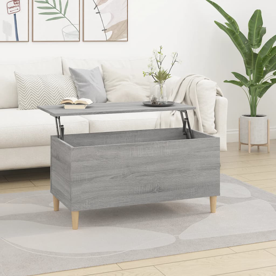 vidaXL Soffbord grå sonoma 90x44,5x45 cm konstruerat trä