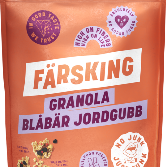 Färsking Granola Blåbär Jordgubb 375 g