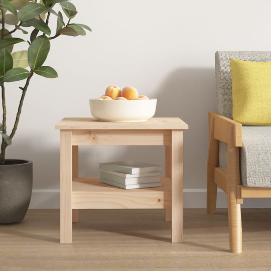 vidaXL Soffbord 45x45x40 cm massivt furu