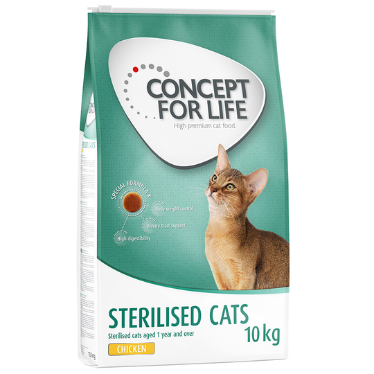 Concept for Life Sterilised Cats Chicken - förbättrad formel! - Ekonomipack: 2 x 10 kg