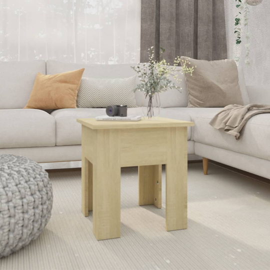 vidaXL Soffbord sonoma-ek 40x40x42 cm spånskiva