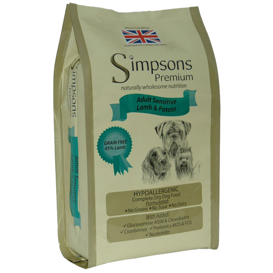 Simpsons Premium Adult Sensitive Lamb & Potato - 12 kg