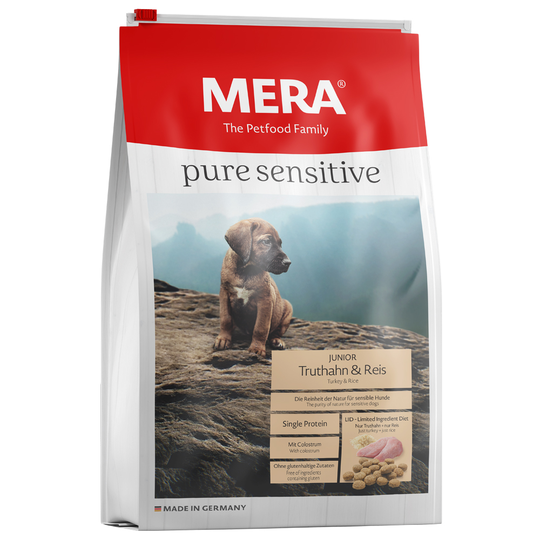 MERA pure sensitive Junior Kalkon & ris - 12,5 kg