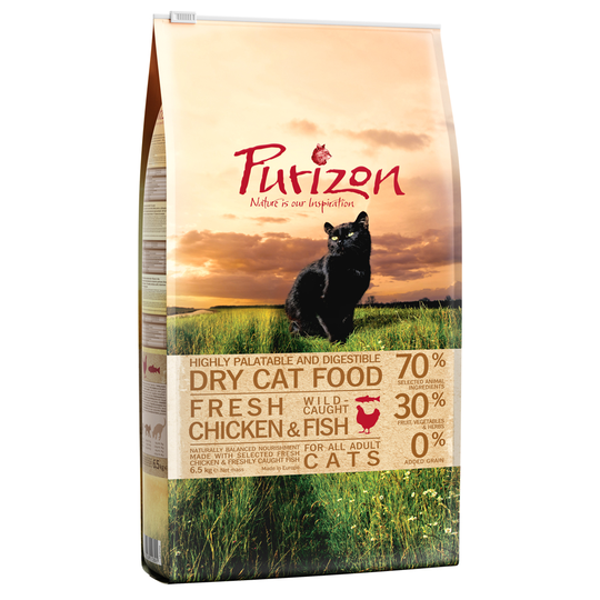 Ekonomipack: Purizon torrfoder 2 x 6,5 kg - Adult Chicken & Fish