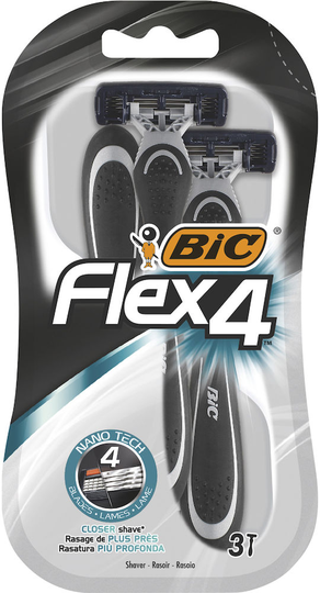 BIC Flex4 Rakhyvlar för Män 3-pack