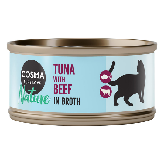 Ekonomipack: Cosma Nature 24 x 70 g Tonfisk & nötkött
