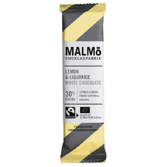 Malmö Chokladfabrik Citron & Lakrits 25 g