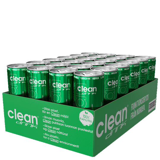 24 x Clean Drink, 330 ml, Äpple/Päron