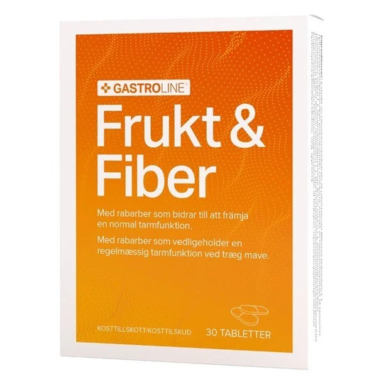 Gastroline Frukt & Fiber 30 tabletter