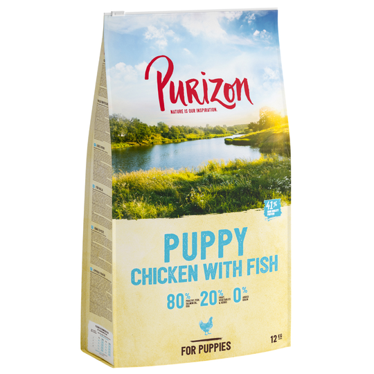 Ekonomipack: Purizon hundfoder 2 x 12 kg - Puppy Chicken & Fish - Grain Free