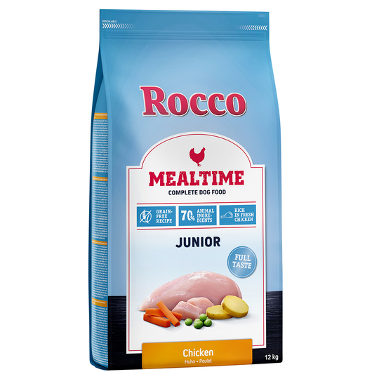Ekonomipack: 2 x 12 kg Rocco Mealtime - Junior - Chicken