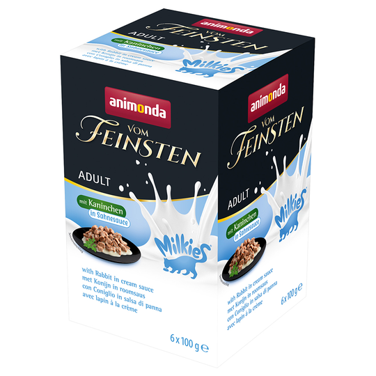 Ekonomipack: Animonda Vom Feinsten Adult Milkies in Sauce 36 x 100 g - Kanin i gräddsås