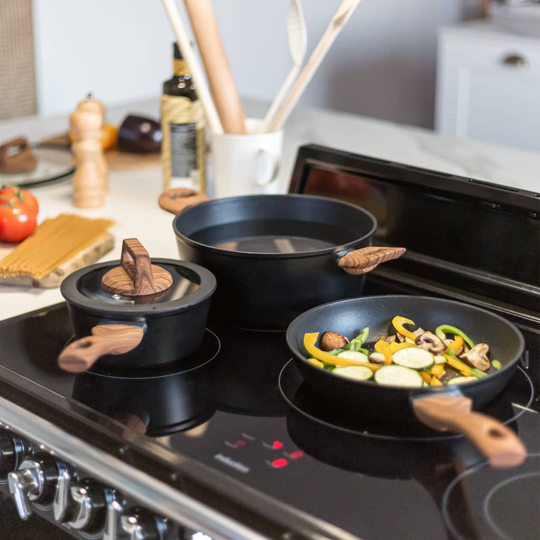 Livoo Köksset 5 delar aluminium svart