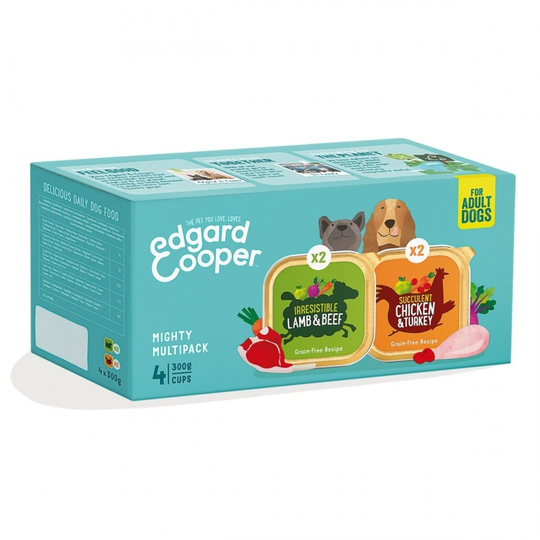 Edgard & Cooper Dog Adult Multipack Lamm & Kyckling 4x300g