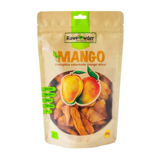 Rawpowder Mango Amelie soltorkade bitar, 300g ekologisk