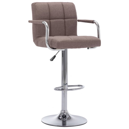 vidaXL 283418 Bar Stool Taupe Fabric