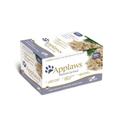 Blandpack: Applaws Cat Pot Selection kattmat - 8 x 60 g Kycklingvarianter