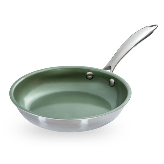Just Vegan EKO Stekpanna CeraVegan 20 cm rostfritt stål grön