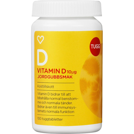 Hjärtats Barn Vitamin D tuggtablett med jordgubbsmak