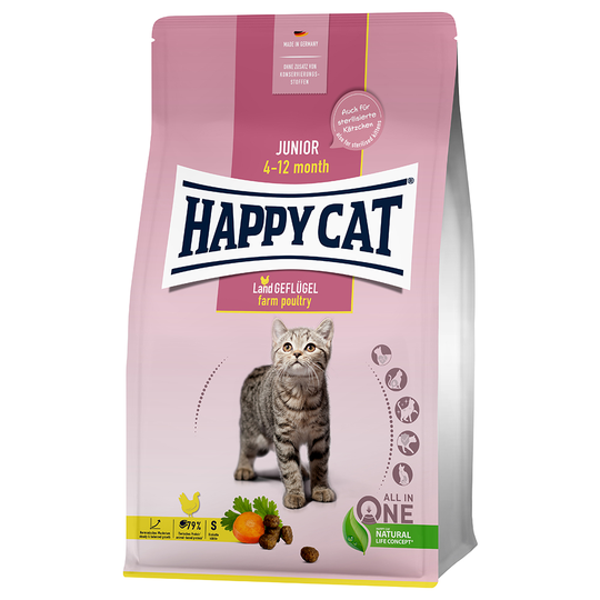 Happy Cat Young Junior Farm Poultry - Ekonomipack: 2 x 10 kg