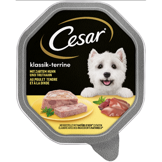 Cesar 14 x 150 g portionsform - Classic Kyckling & kalkon