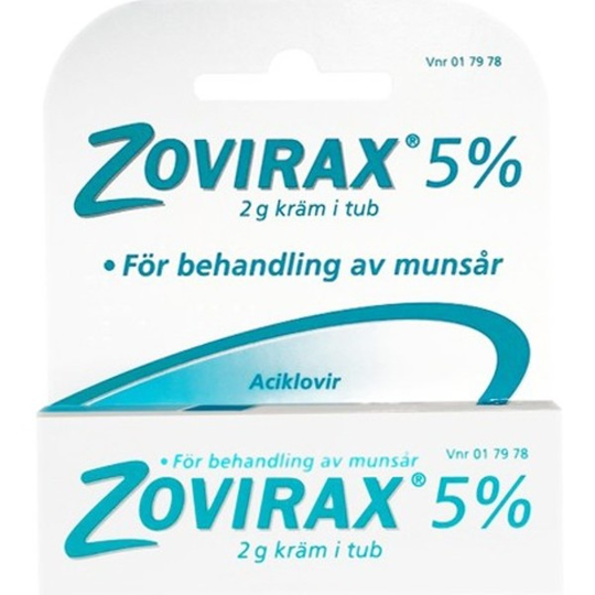 Zovirax, kräm 5 % 2 gr tub