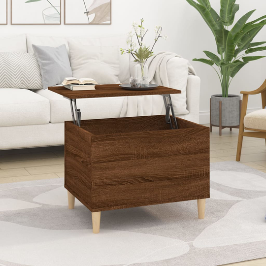 vidaXL Soffbord brun ek 60x44,5x45 cm konstruerat trä