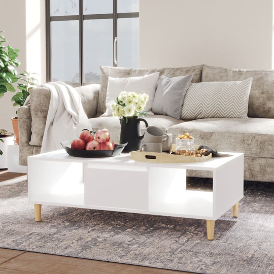 vidaXL Soffbord vit 103,5x60x35 cm spånskiva