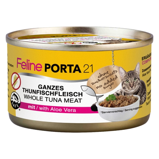 Ekonomipack: Feline Porta 21 24 x 90 g - Tonfisk med aloe - spannmålsfritt