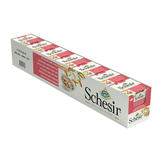 Schesir Salads Poké in Sauce 6 x 85 g - Kyckling med nötkött, Mango & gröna bönor