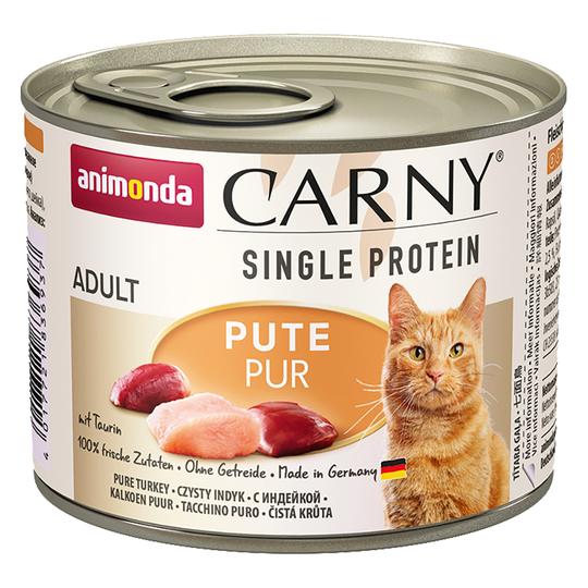 Ekonomipack: Animonda Carny Single Protein Adult 24 x 200 g - Kalkon pur