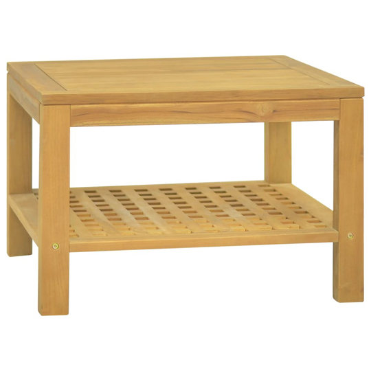 vidaXL Soffbord 60x60x40 cm massiv teak