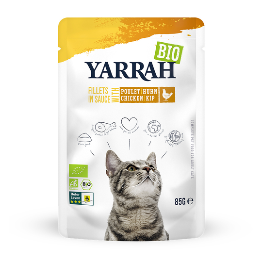 14 x 85 g Yarrah Organic Filets in Sauce till sparpris - Eko-kyckling