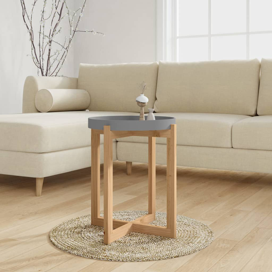 vidaXL Soffbord grå 41x41x48,5cm cm konstruerat trä&massiv furu