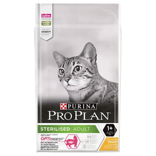 9 kg + 1 kg / 12 kg + 2 kg på köpet! 10 kg / 14 kg Pro Plan - Sterilised Chicken (10 kg)